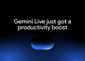 Gemini Live productivity update title card from Google, reading Gemini Live just got a productivity boost