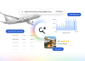 Google AI Mode travel features showing flight price tracking and hotel booking in Search
