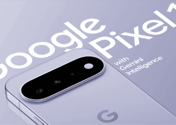 Google Pixel 11 rear camera bar shown in lilac on Google's official product page