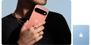 Google Pixel 11 Pro in Canyon held in hand, showing the rear camera bar with the 5x telephoto lens