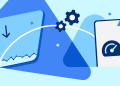 Google Play app quality illustration with performance gauges, gears and a rising chart