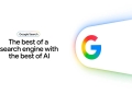 Google Search AI branding, illustrating AI Overviews expanding into AI Mode by default