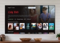 Google TV Freeplay free movies and shows on-demand tab on a TV screen