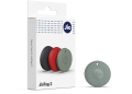 JioTag 2 Bluetooth tracker in Grey with its retail box showing all three colour options