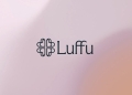Luffu brand logo on a soft pink and peach gradient background