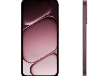 OnePlus N6x in Burgundy Red, front view and side profile from OnePlus India's official launch render