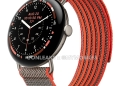 Pixel Watch 5 Stephen Curry edition with silver case and brown orange woven band