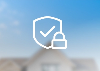 Ring TAKE Throw Away the Key Encryption graphic showing a shield and padlock over a house