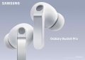 Samsung Galaxy Buds4 Pro in silver white, official press render