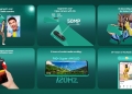 Samsung Galaxy F70 Pro 5G in Aura Green showing the triple rear camera and 120Hz Super AMOLED display