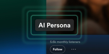 Spotify AI Persona badge announcement artwork for AI-generated artist identity labels