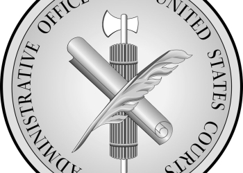Seal of the Administrative Office of the United States Courts, the body that compiles the annual Wiretap Report