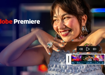 Adobe Premiere mobile video editor running on an Android phone