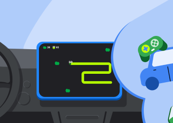 Android Auto games running on a car dashboard display