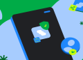 Android developer verification illustration with a security shield and verified account badge