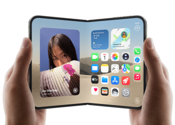 Apple iPhone Duo, Apple's first foldable, shown open