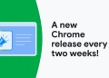 Chrome for Developers graphic announcing a new Chrome release every two weeks