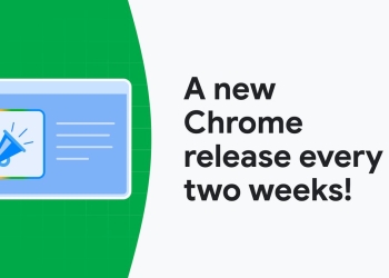 Chrome for Developers graphic announcing a new Chrome release every two weeks