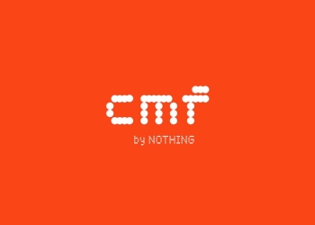 CMF by Nothing logo in white on an orange background