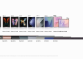 Galaxy Z Fold weight and thickness evolution chart, from the original Galaxy Fold to the Galaxy Z Fold8