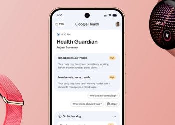 Google Health Guardian branding for Pixel Watch health tracking features