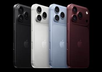 iPhone 18 Pro Max in black, silver, blue, and burgundy finishes, rear camera view