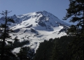 Mount Shasta seen from the Clear Creek side, where three hikers became stranded