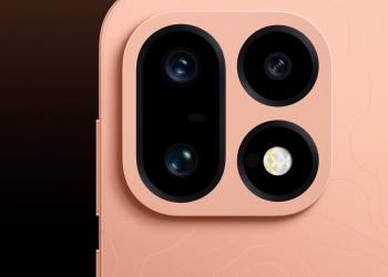 OnePlus 16 camera module teaser image confirming the 200MP main sensor and 50MP periscope telephoto