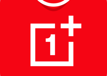 OnePlus Store app icon, white 1+ logo on a red background