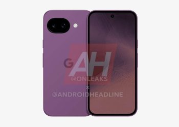 Google Pixel 11a leaked renders showing the purple colorway and flush oval camera bar