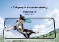 Samsung Galaxy S26 FE in white showing its 6.7-inch display, used here to illustrate the phone's camera mode settings