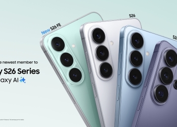 Samsung Galaxy S26 FE shown alongside the Galaxy S26, S26 Plus and S26 Ultra
