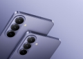 Official Samsung press render of the Galaxy S26 and S26 Plus rear panels in purple