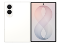 Samsung Galaxy Z Fold 8 open, showing front cover screen and rear camera module