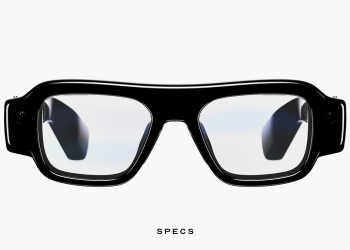 Snap Specs augmented reality glasses in black, front view