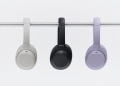 Sony WH-1000XM4C noise-cancelling headphones shown in Black, Platinum Silver, and Lavender