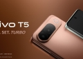 vivo T5 5G in Royal Bronze and Silver Green, official India launch key visual