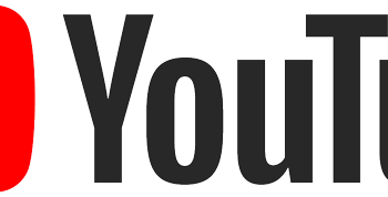 YouTube logo, play button icon and wordmark