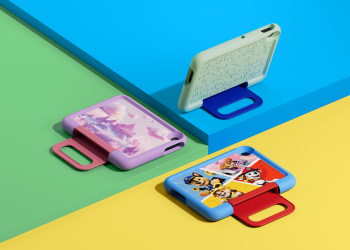 Amazon Kids Tablets in kid-proof cases, including a Paw Patrol themed case