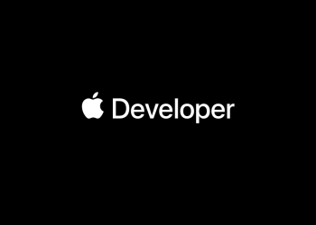 Apple Developer logo in white on a black background