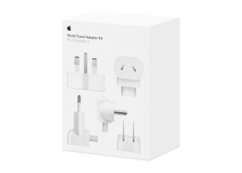 Apple World Travel Adapter Kit with AC Connector 2, retail box showing five plug heads