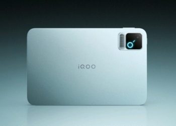 iQOO Pad Pro official render showing the compact 8.8-inch gaming tablet's rear panel