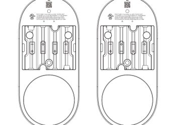 FCC filing schematic for the LG Smart Deadbolt Lock, part of the Apple and LG smart home accessories lineup