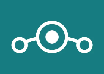 LineageOS logo, a white three-node mark on a teal square