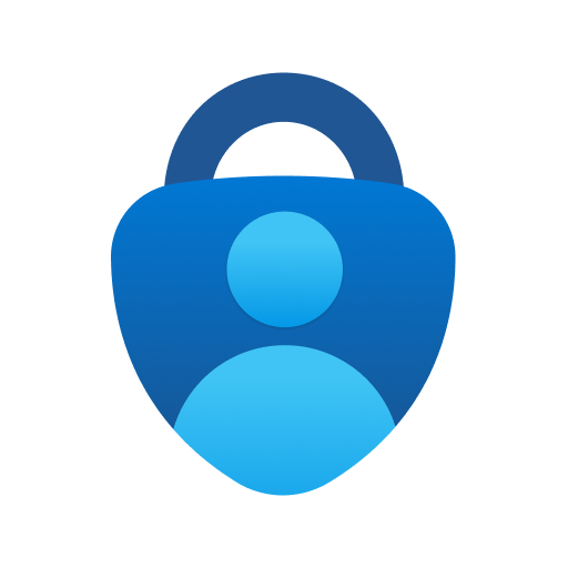 Photo: androidpure.com Microsoft Authenticator for Android app icon, a blue padlock shield with a person silhouette