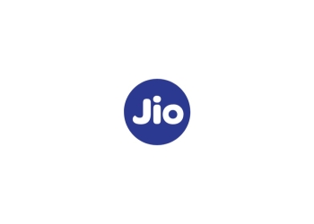 Reliance Jio logo, blue circle with white Jio lettering