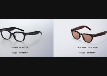 Samsung Android XR smart glasses shown in an official Samsung Newsroom press image