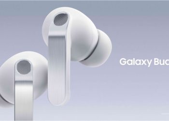 Galaxy Buds earbuds in an official Samsung render, illustrating Galaxy Buds overheating guidance