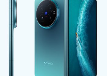 vivo X Fold6 in teal, shown folded and open, launched in India