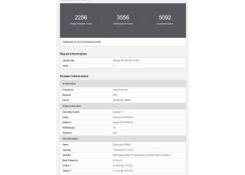 Geekbench AI listing for the global Xiaomi 18 Pro Max, model 2611FPNFAG